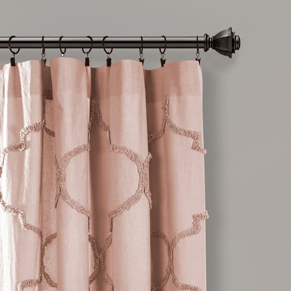 Porch & Den Aloclek Chenille Trellis Window Curtain Panel Pair