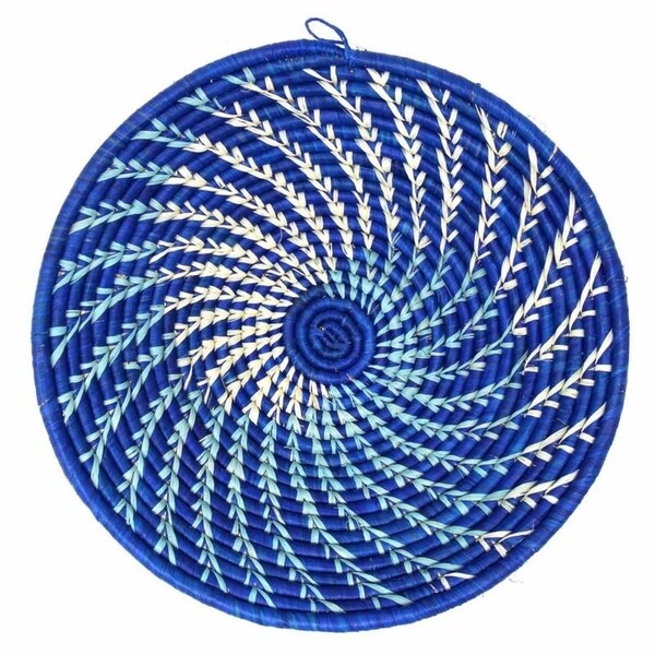 The Curated Nomad Sparrow Handmade Blue Sisal Fruit Basket