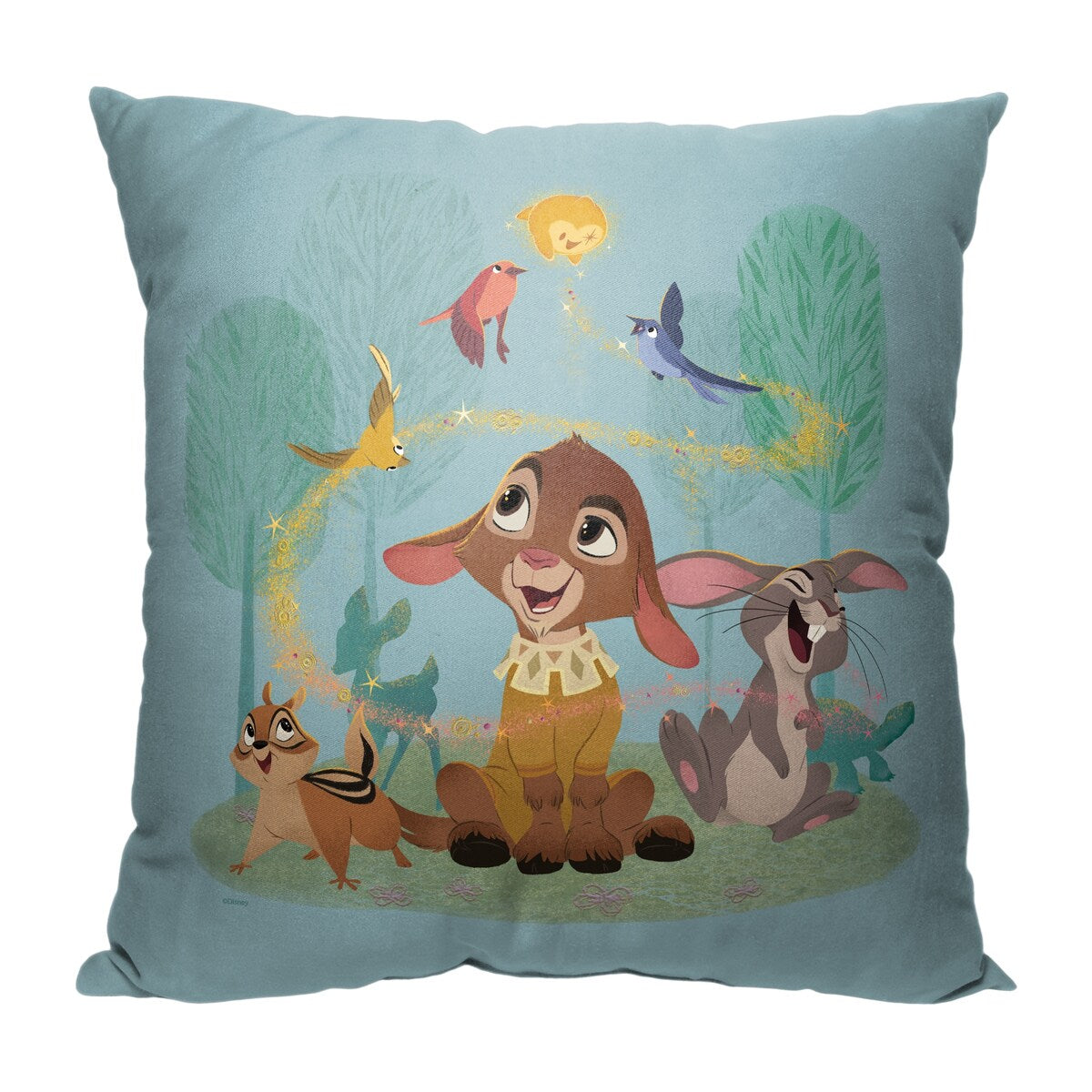 Disney Wish Glow Up Printed Throw Pillow - Blue