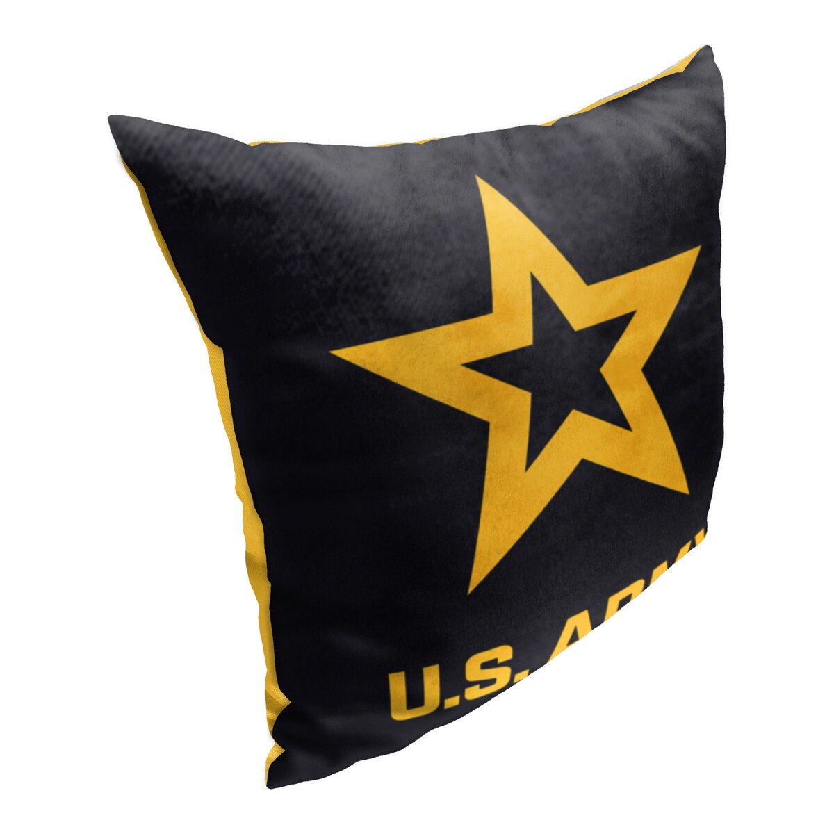 Army Star Logo Printed Throw Pillow - Yellow