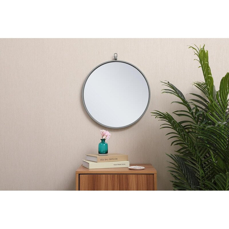 Carson Carrington Labbemala Metal Framed Round Wall Mirror