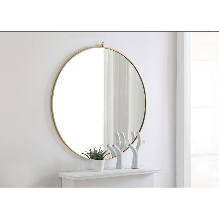 Carson Carrington Labbemala Metal Framed Round Wall Mirror