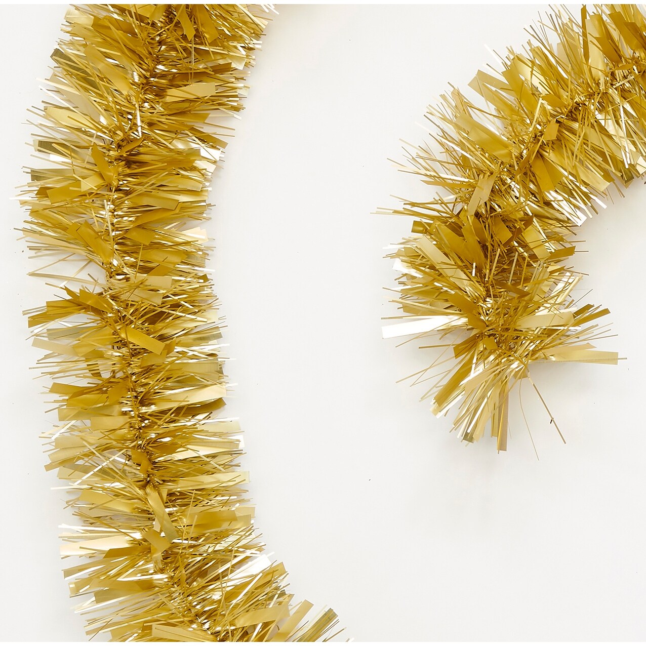 9' Luxury Metalic Tinsel Christmas Garland, Gold, Set of 4 - Gold - 9