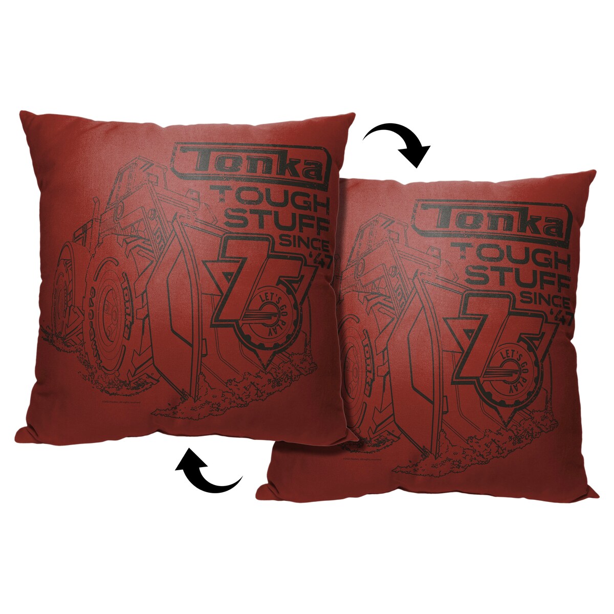 Hasbro Tonka Tough Stuff Printed Throw Pillow - Red