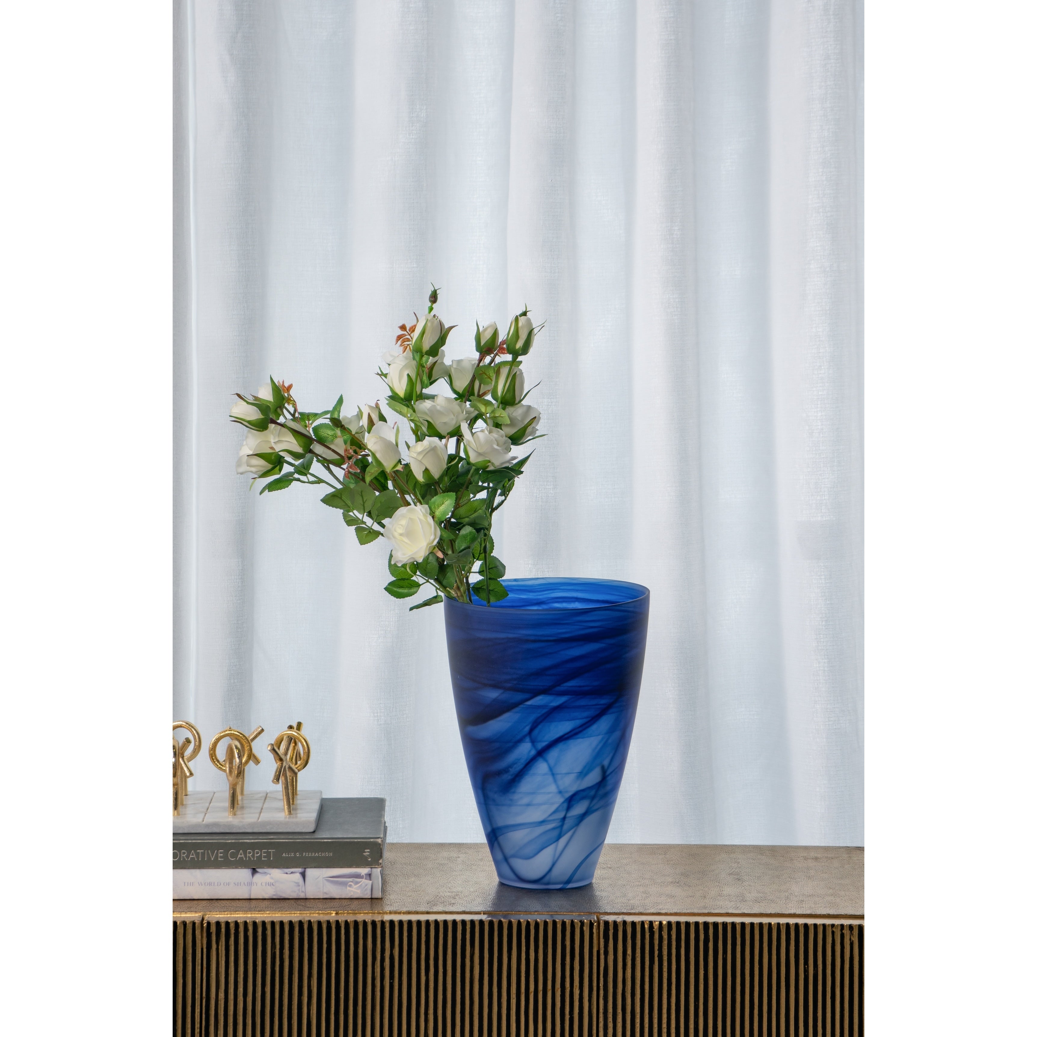 A&B Home Glass Vase - Blue