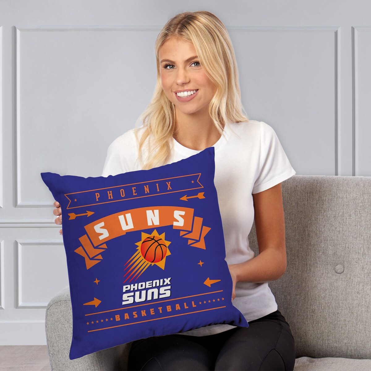 NBA Hardwood Classic Suns Printed Throw Pillow - Purple