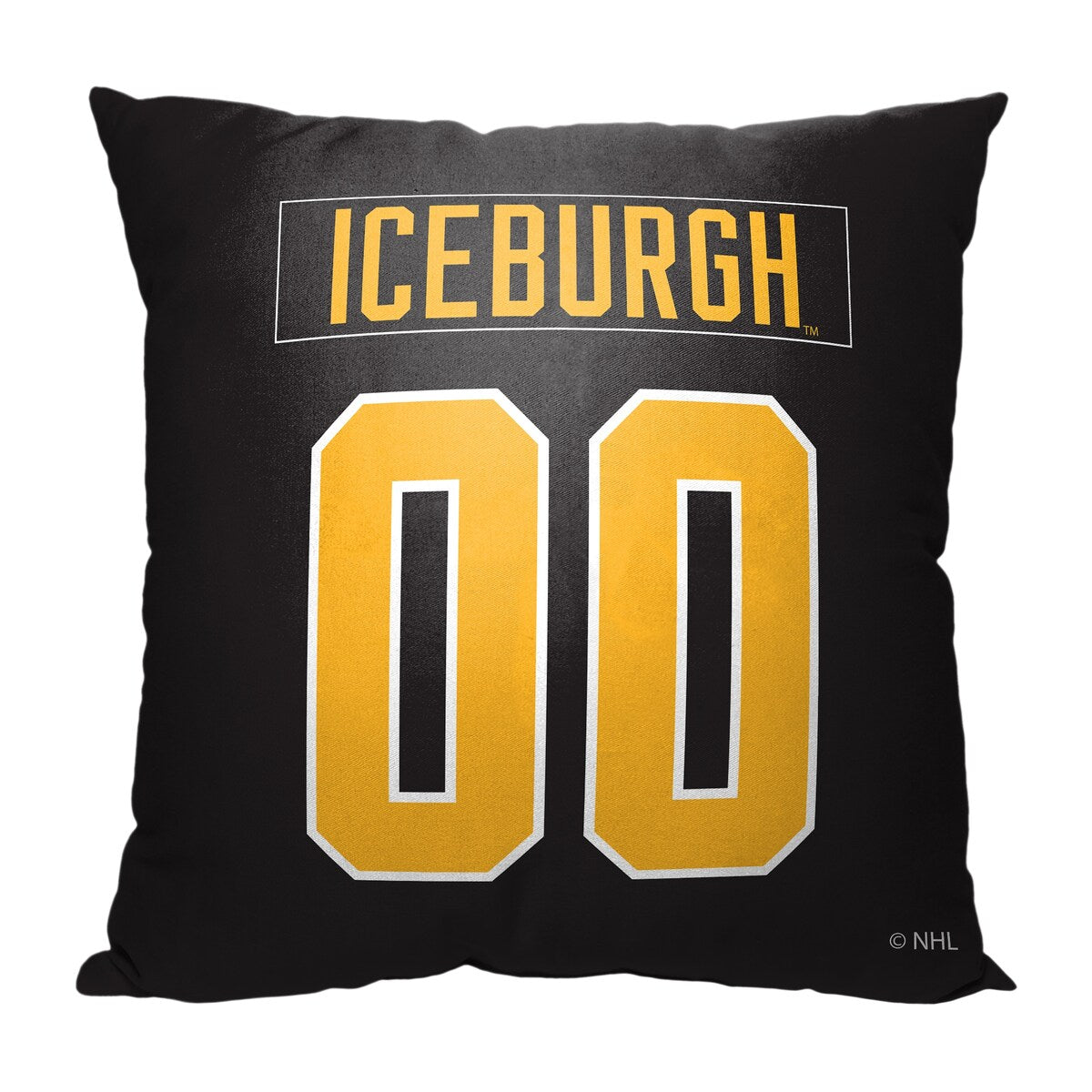 NHL Mascot Love Penguins Printed Throw Pillow - Yellow