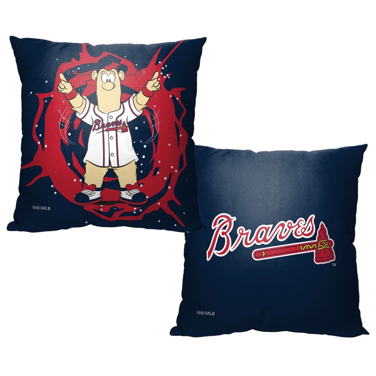 MLB Atlanta Braves Mascots 18 Inch Throw Pillow