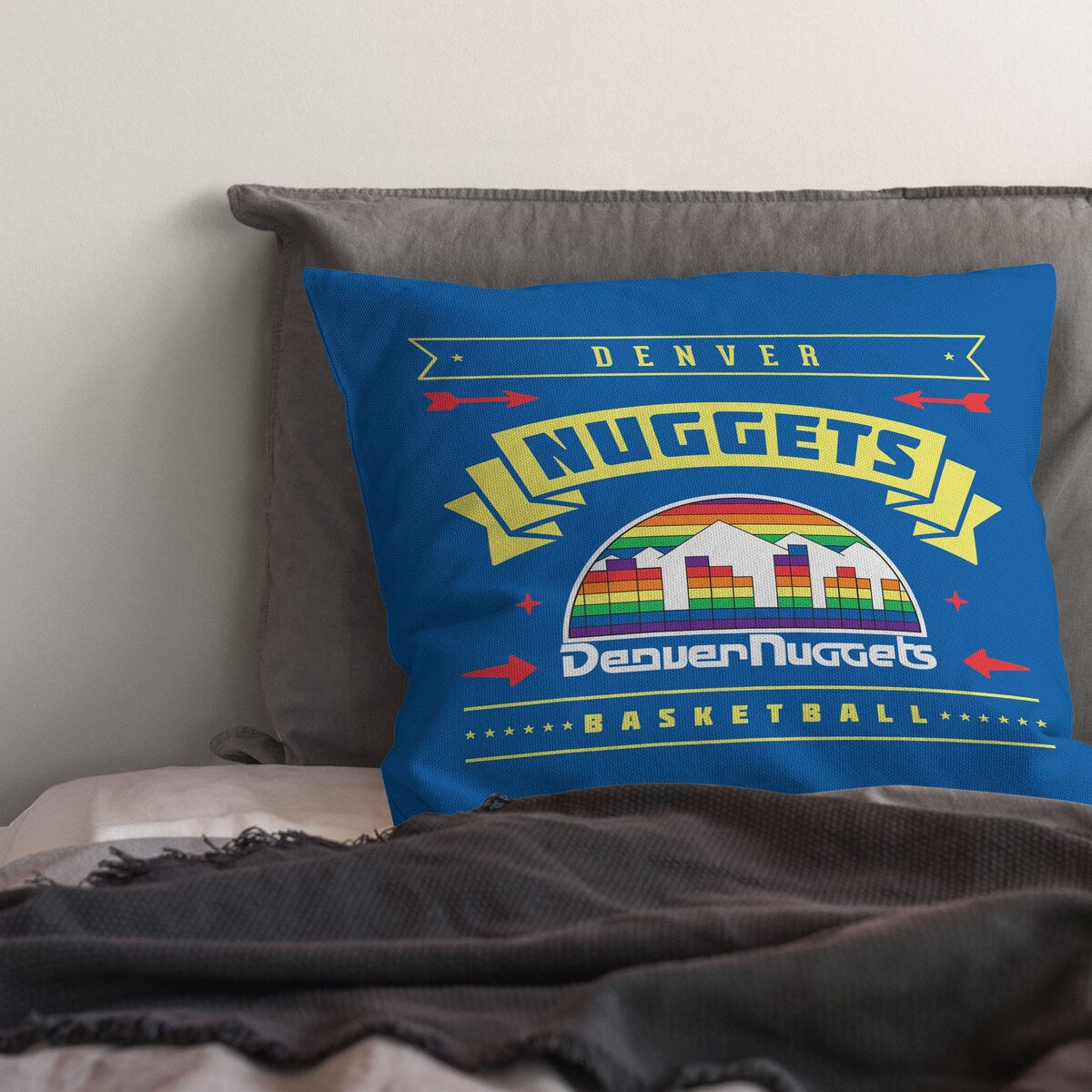 NBA Hardwood Classic Nuggets Printed Throw Pillow - Blue