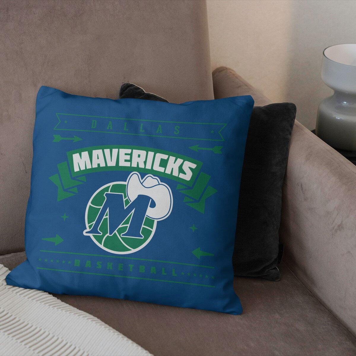 NBA Hardwood Classic Mavericks Printed Throw Pillow - Blue