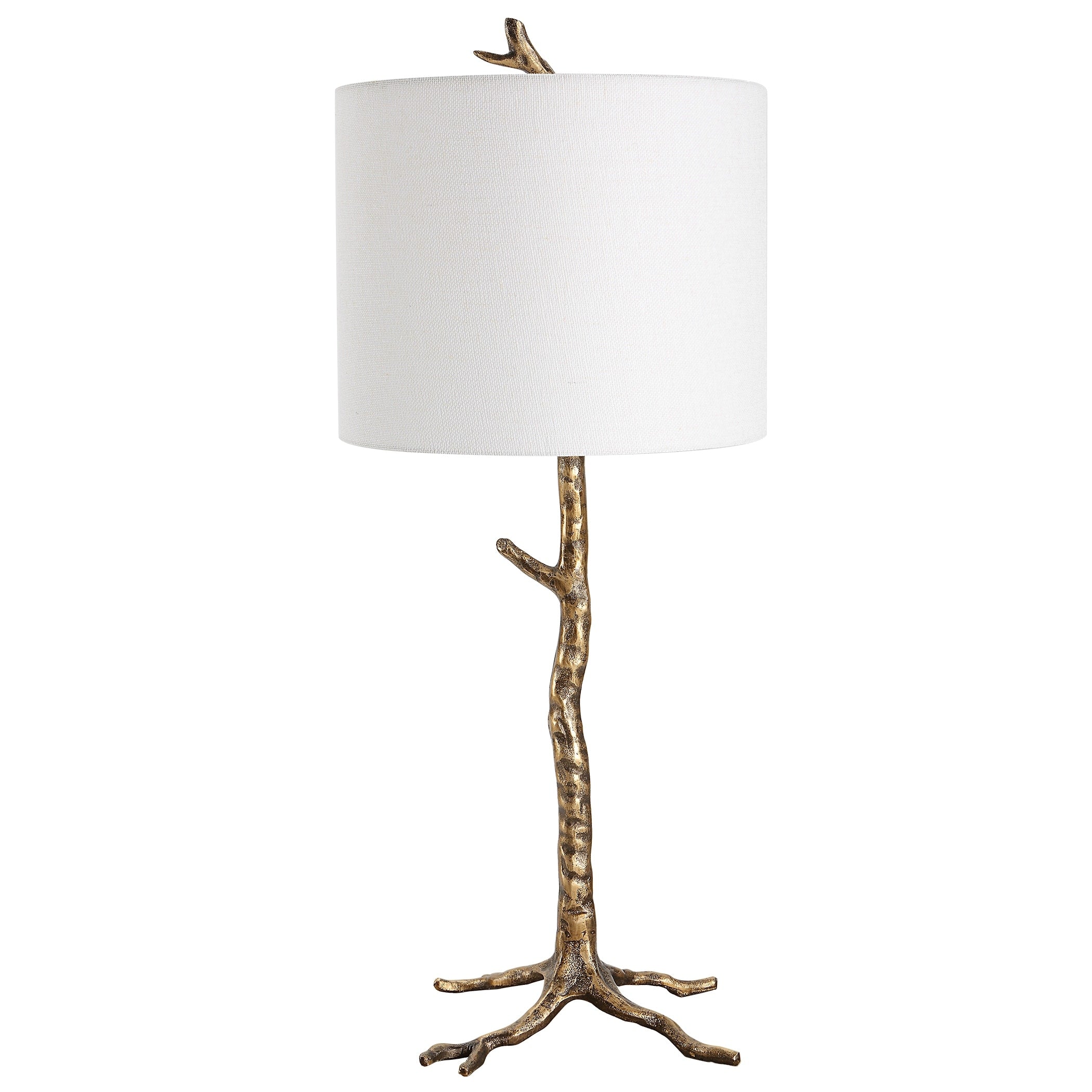 Rustic Table Lamp with Gold Finish - 12D x 12W x 29.5H