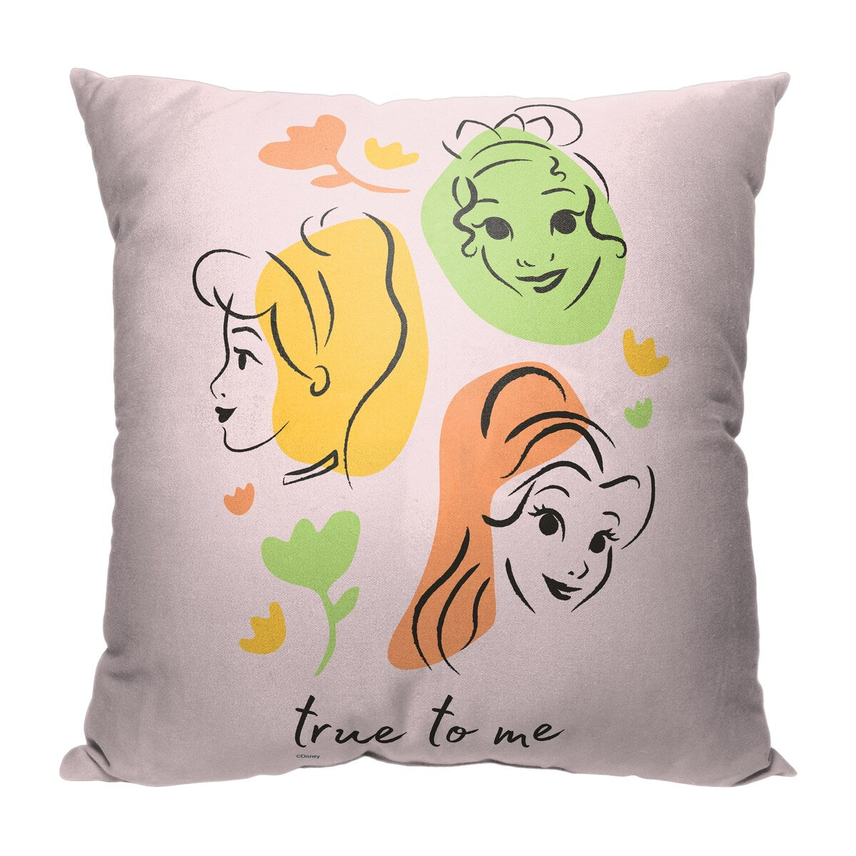 Disney Princess True Princess Printed Throw Pillow - Pink