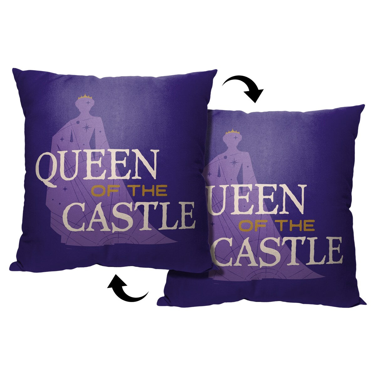 Disney Wish Queen of the Castle Printed Throw Pillow - Purple