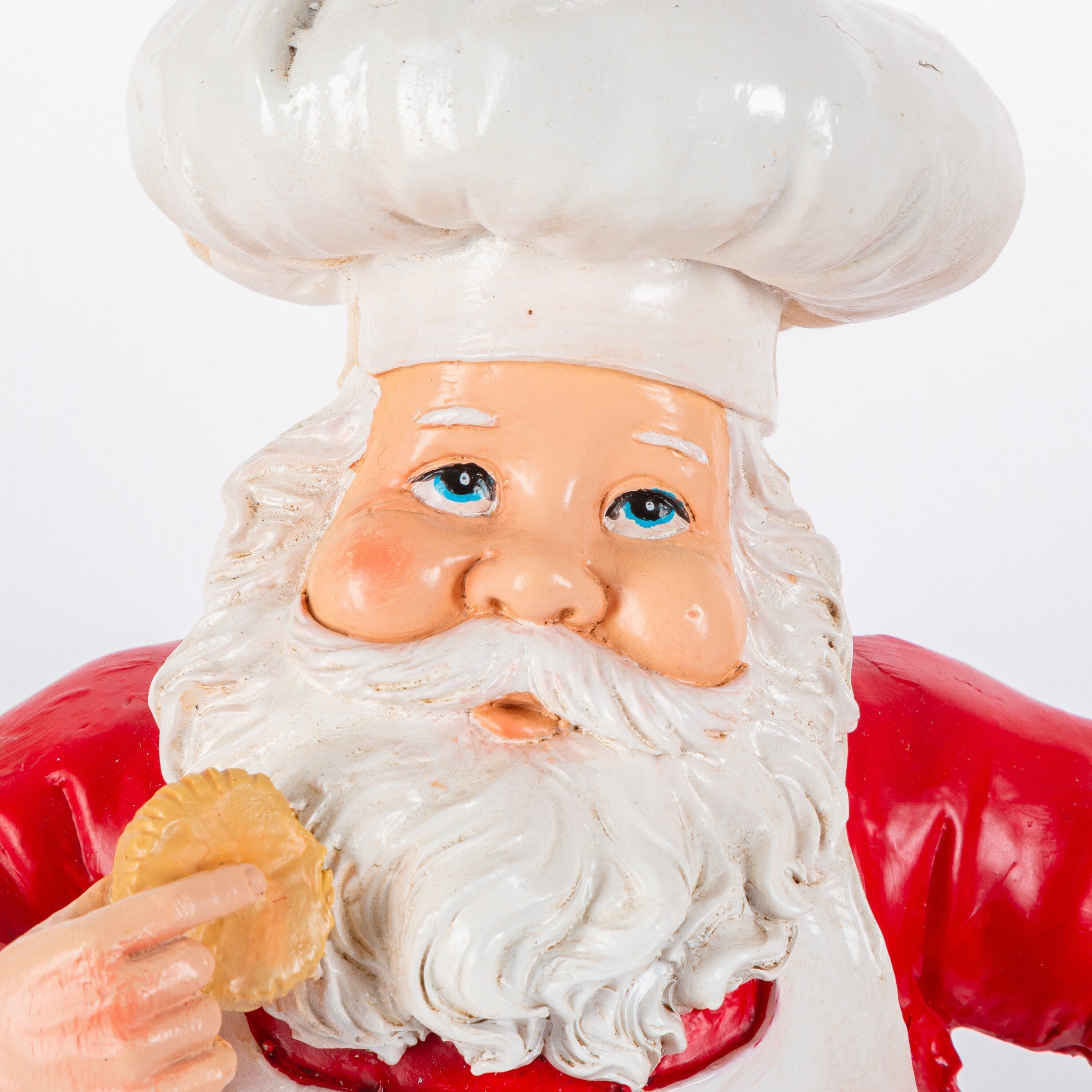 12.2 Inches High Resin Holiday Chef Santa Figurines Set of 2