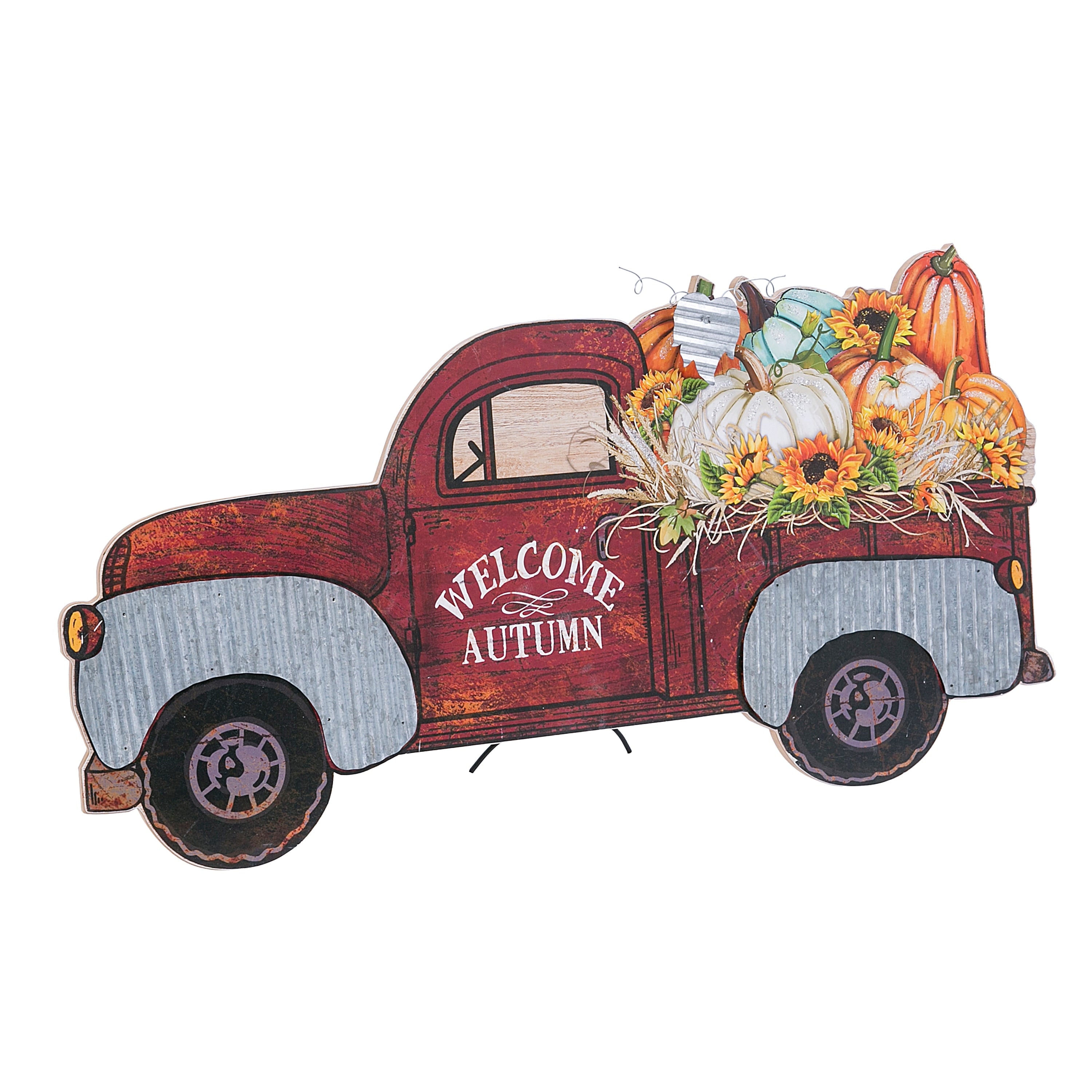 31.5 in. Wood Holiday Harvest Pumkpin Truck