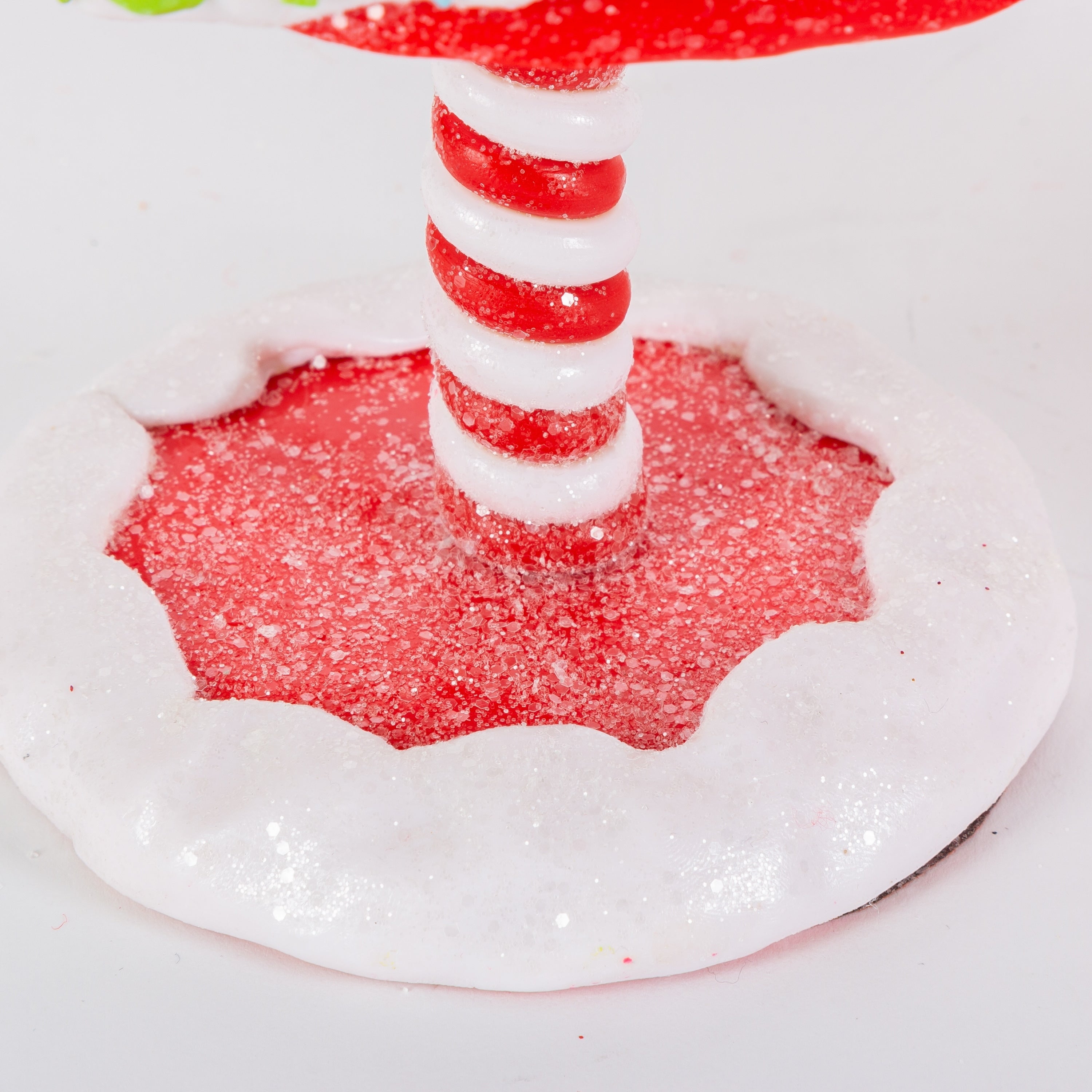 Set of 2 Clay Dough Whimsical Christmas Tabletop Candy Trees Decor