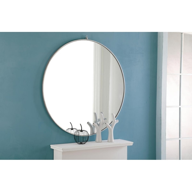 Carson Carrington Labbemala Metal Framed Round Wall Mirror