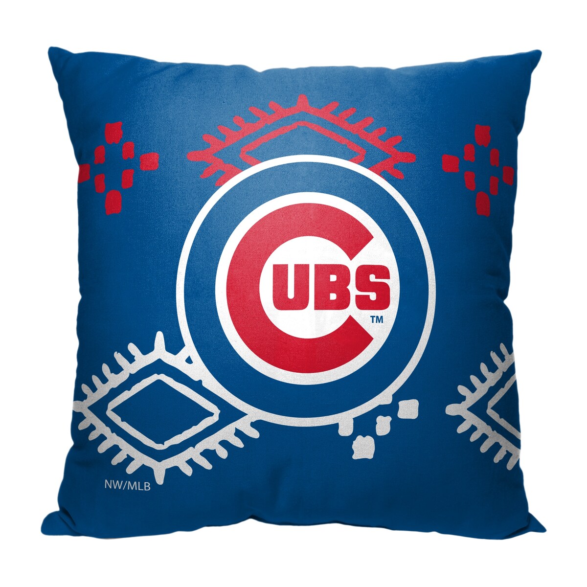 MLB Chicago Cubs Candy Skull 18 Inch Throw Pillow