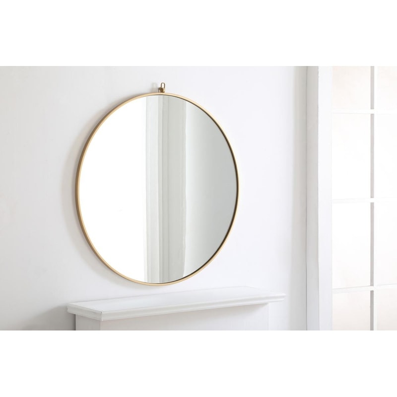 Carson Carrington Labbemala Metal Framed Round Wall Mirror