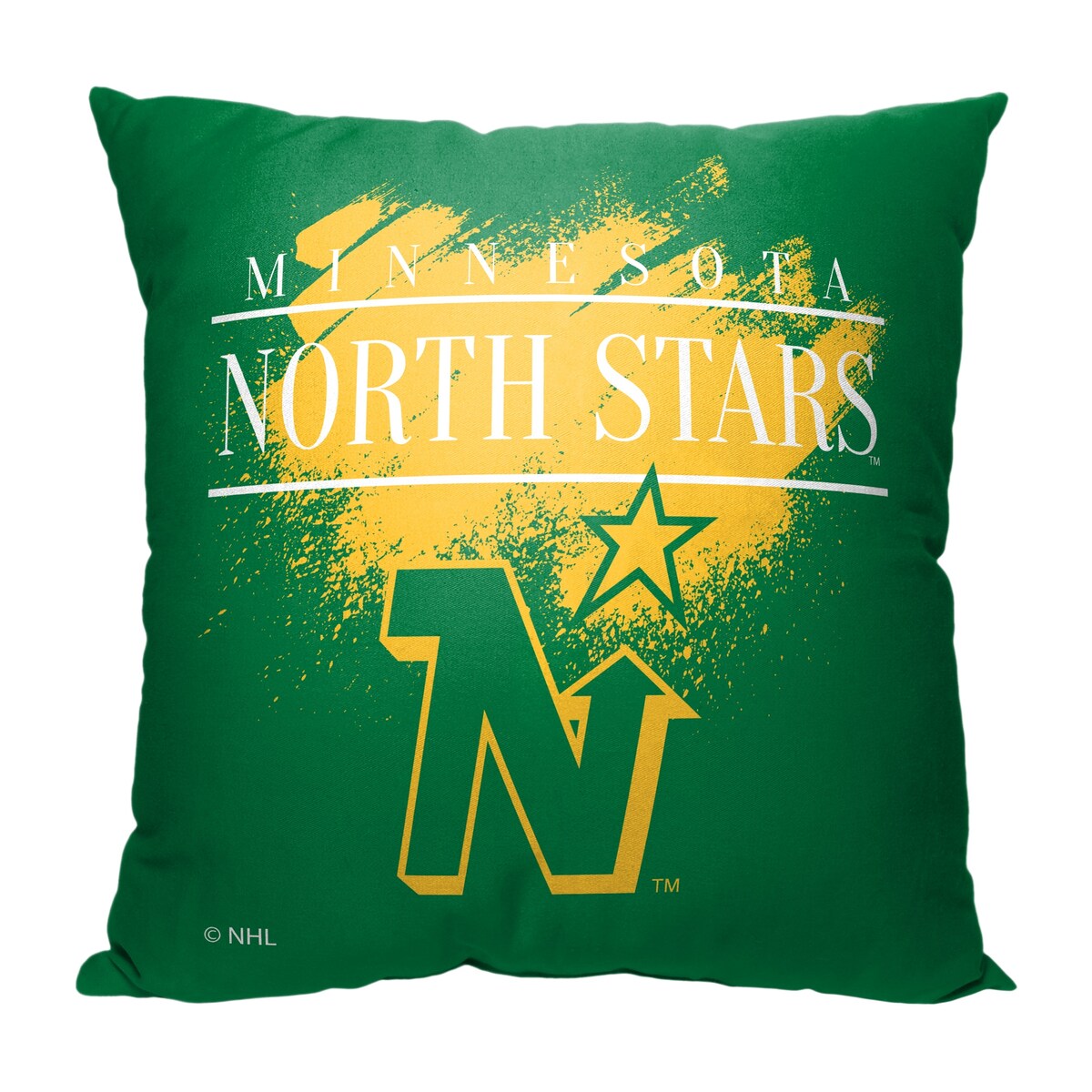 NHL Vintage Burst North Stars Printed Throw Pillow - Green