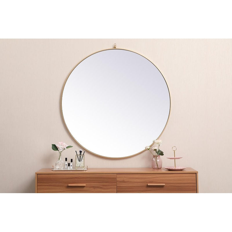 Carson Carrington Labbemala Metal Framed Round Wall Mirror