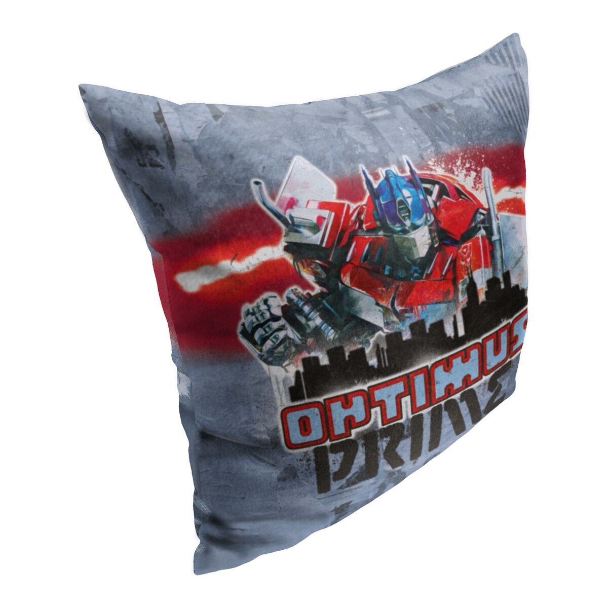 Hasbro Transformers: Rise of the Beasts Brooklyn Optimus Printed Throw Pillow - Grey