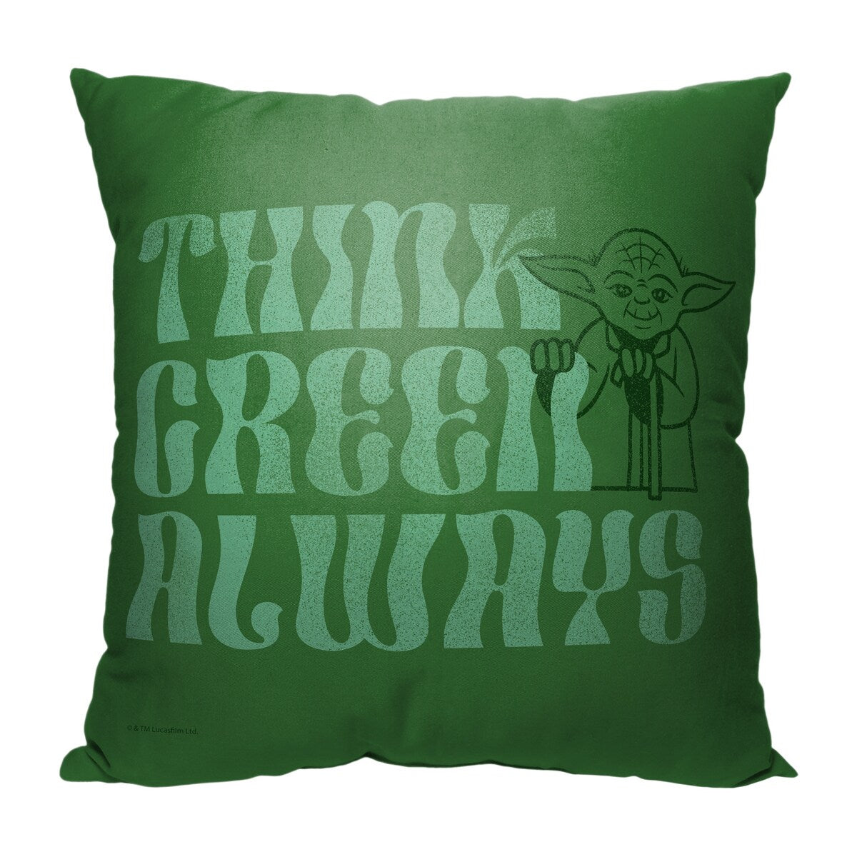 Star Wars Classic Think Green 18 Inch Throw Pillow