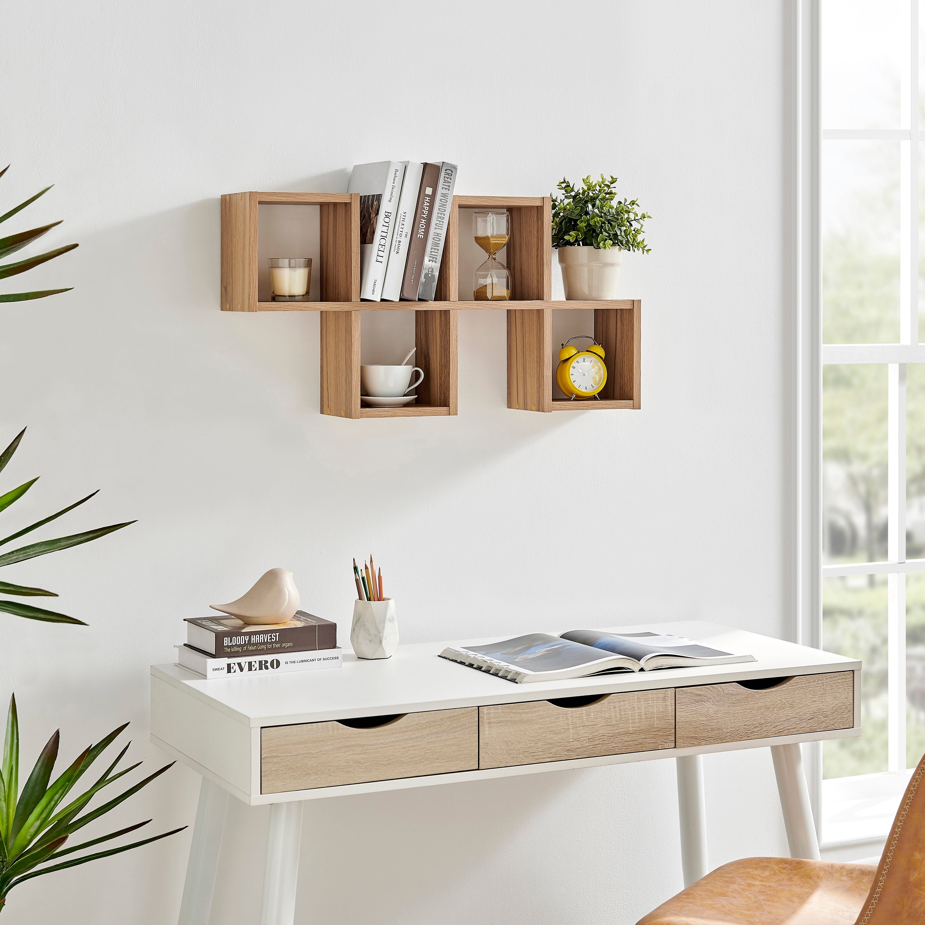 Danya B. Cubby Chessboard Wall Shelf - Horizontal or Vertical