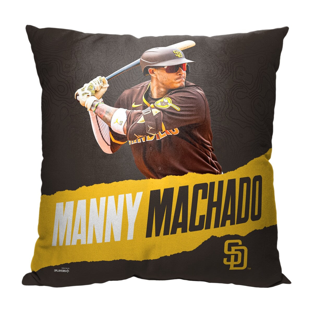 MLB San Diego Padres Player Manny Machado 18 Inch Throw Pillow