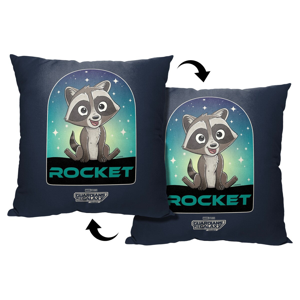 Marvel Guardians of the Galaxy 3 Rocket in the Galaxy Printed Throw Pillow - Grey