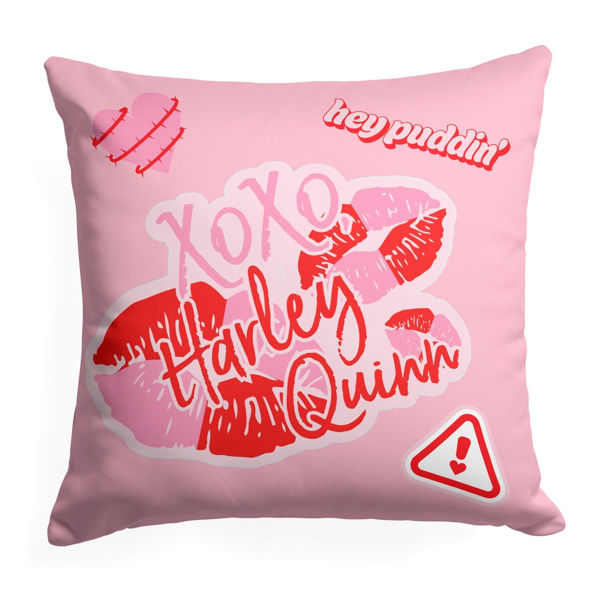 WB/DC Love Harley Printed Throw Pillow - Pink