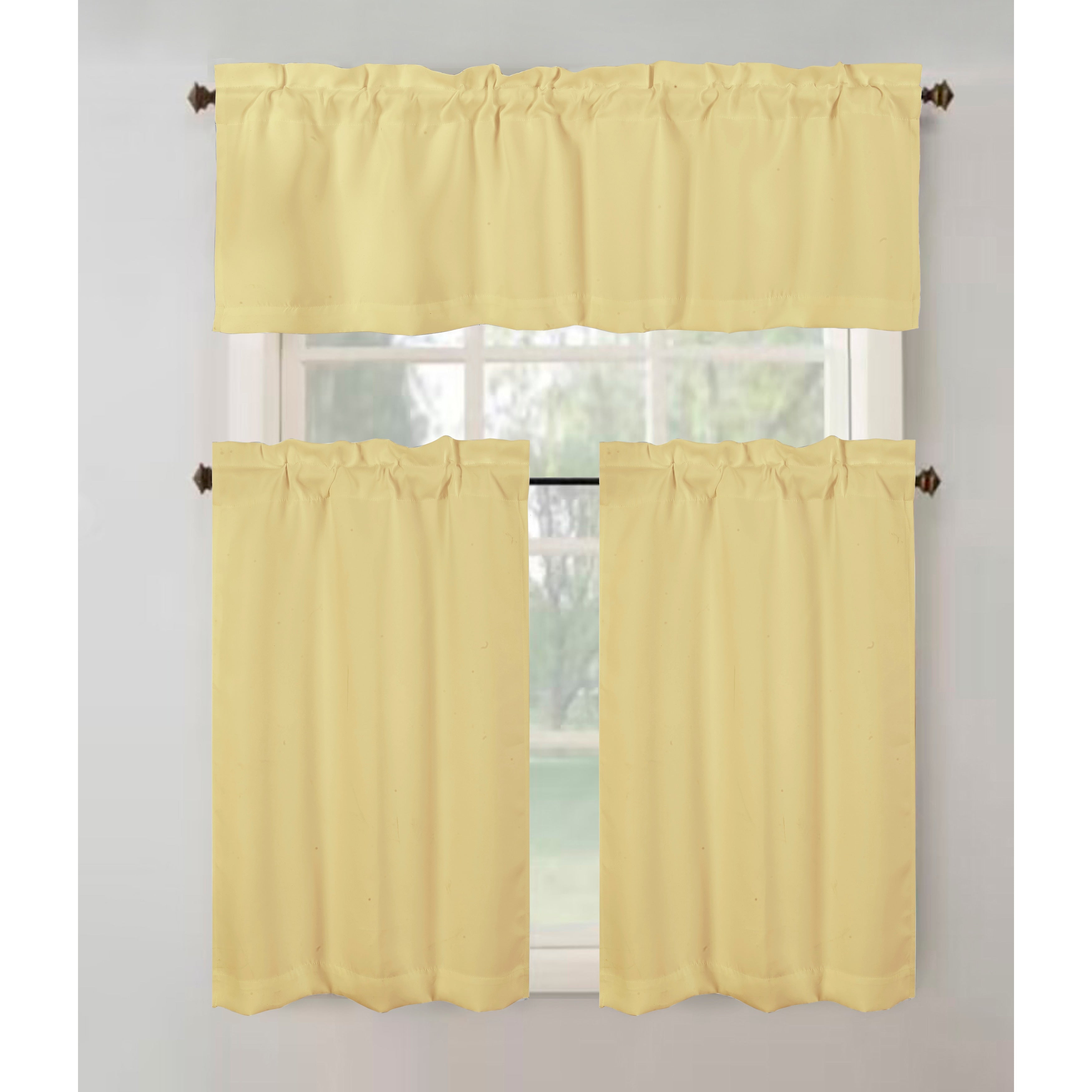 Anchorage Privacy Solid Kitchen Curtain