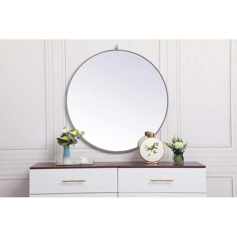 Carson Carrington Labbemala Metal Framed Round Wall Mirror