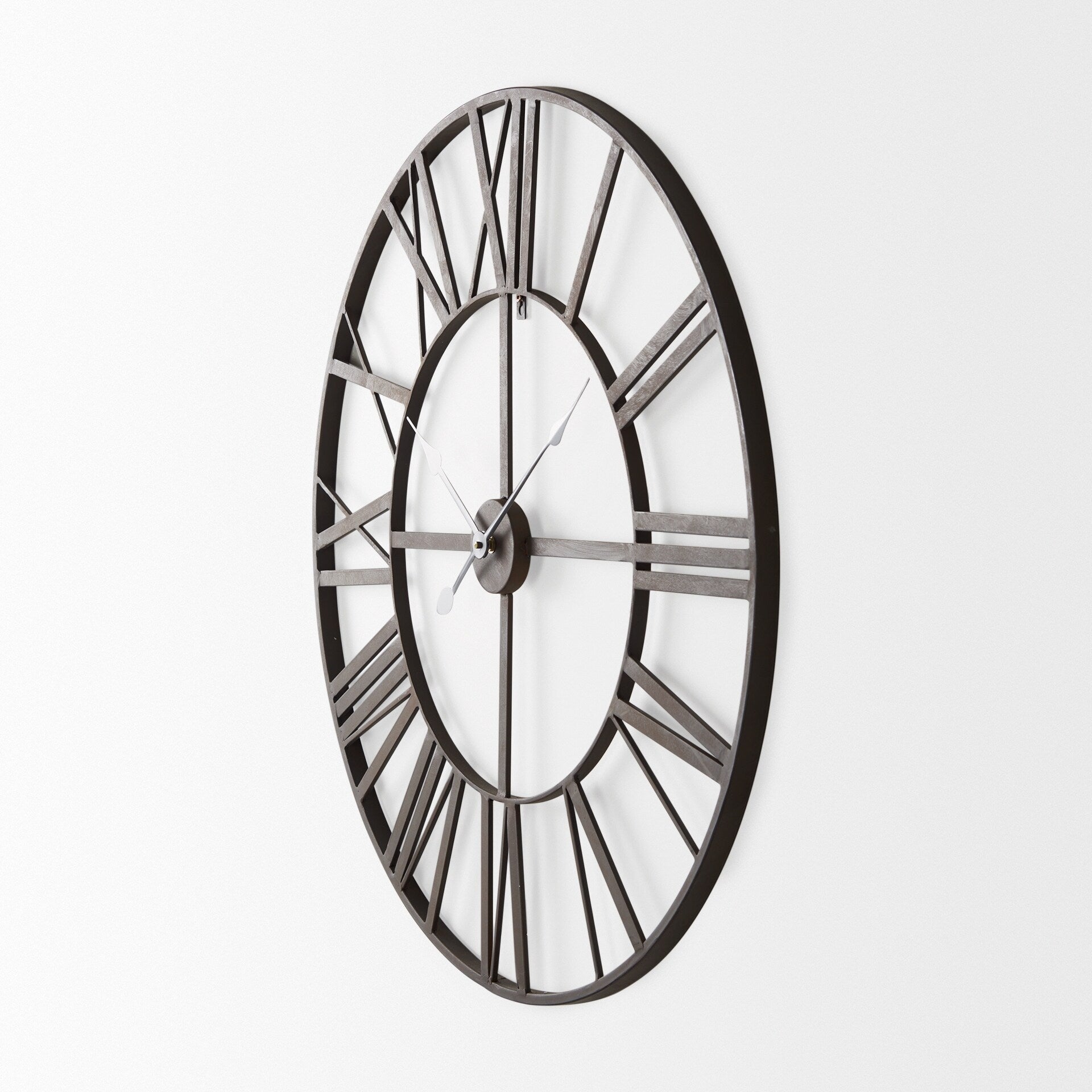 Pender Matte Black Iron 30 Round Wall Clock - 29.9W x 1.7D x 29.9H