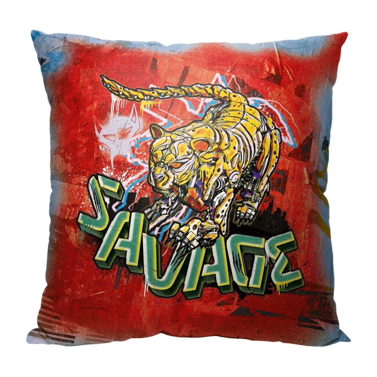 Hasbro Transformers: Rise of the Beasts Savage Printed Throw Pillow - Red