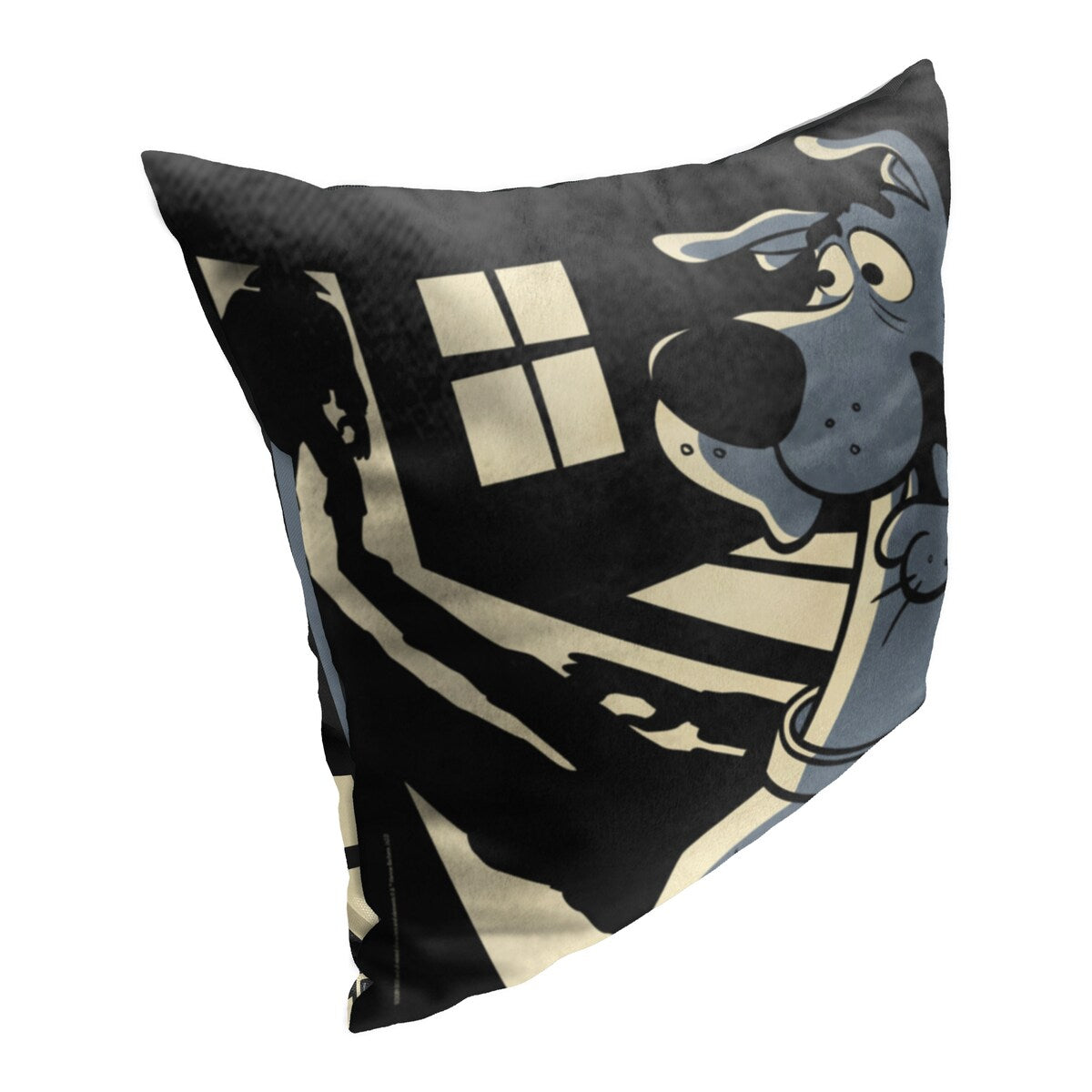 Scooby Doo Spooky Surprise Printed Throw Pillow - Black