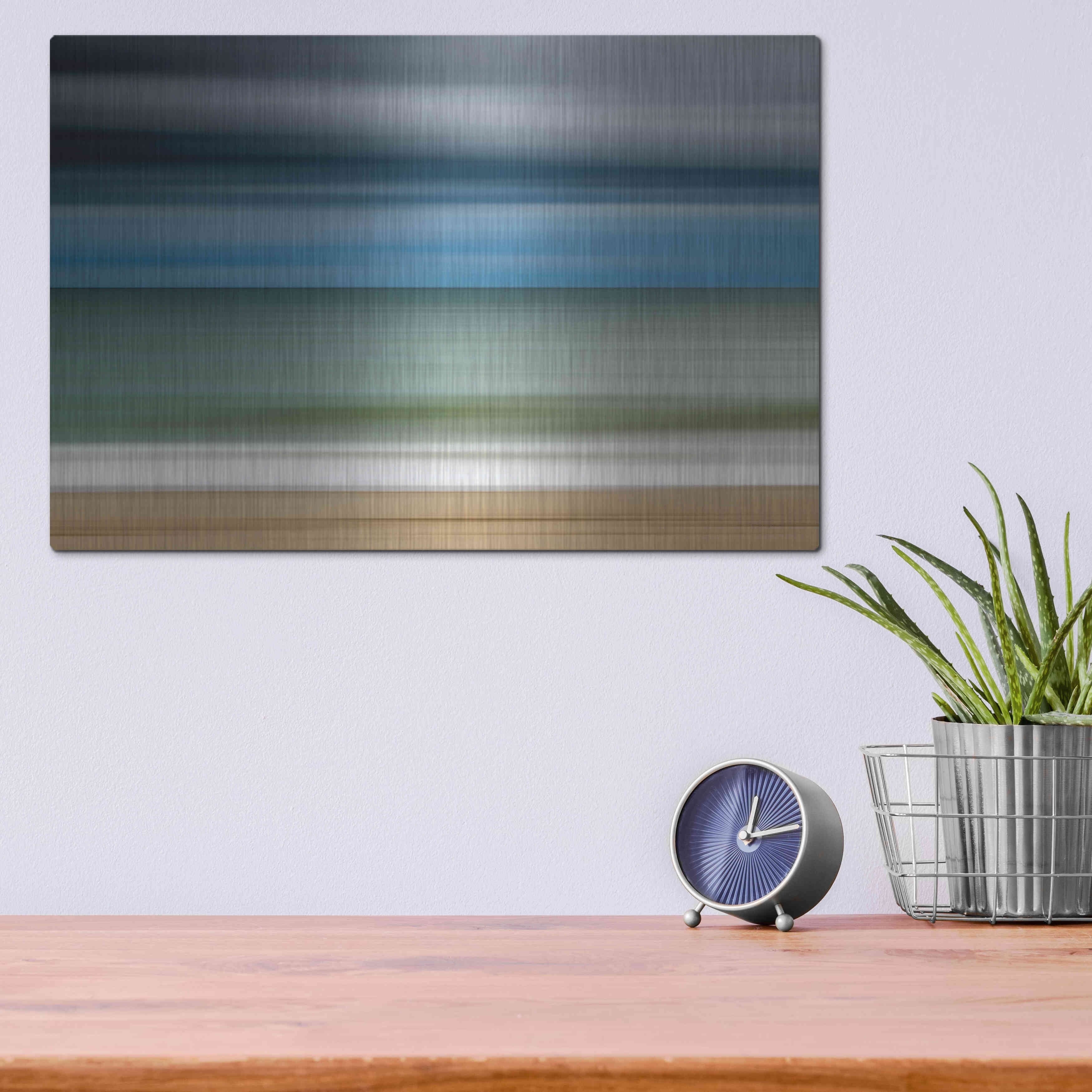 Luxe Metal Art 'Ocean Storm' by Katherine Gendreau, Metal Wall Art