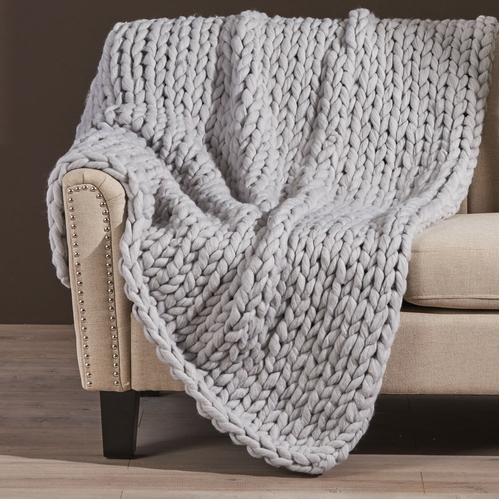 Marnie Knitted Acrylic Throw Blanket by Christopher Knight Home