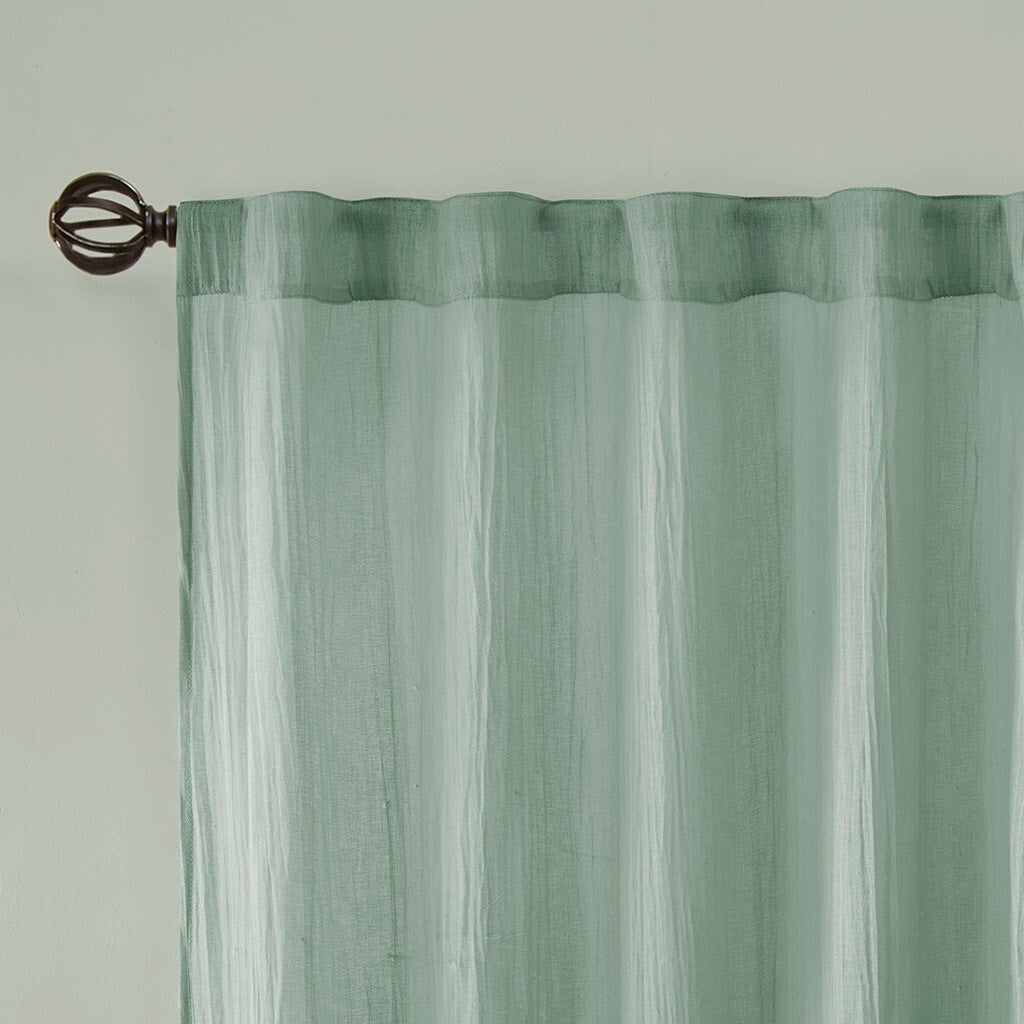 Solid Crushed Curtain Panel Pair