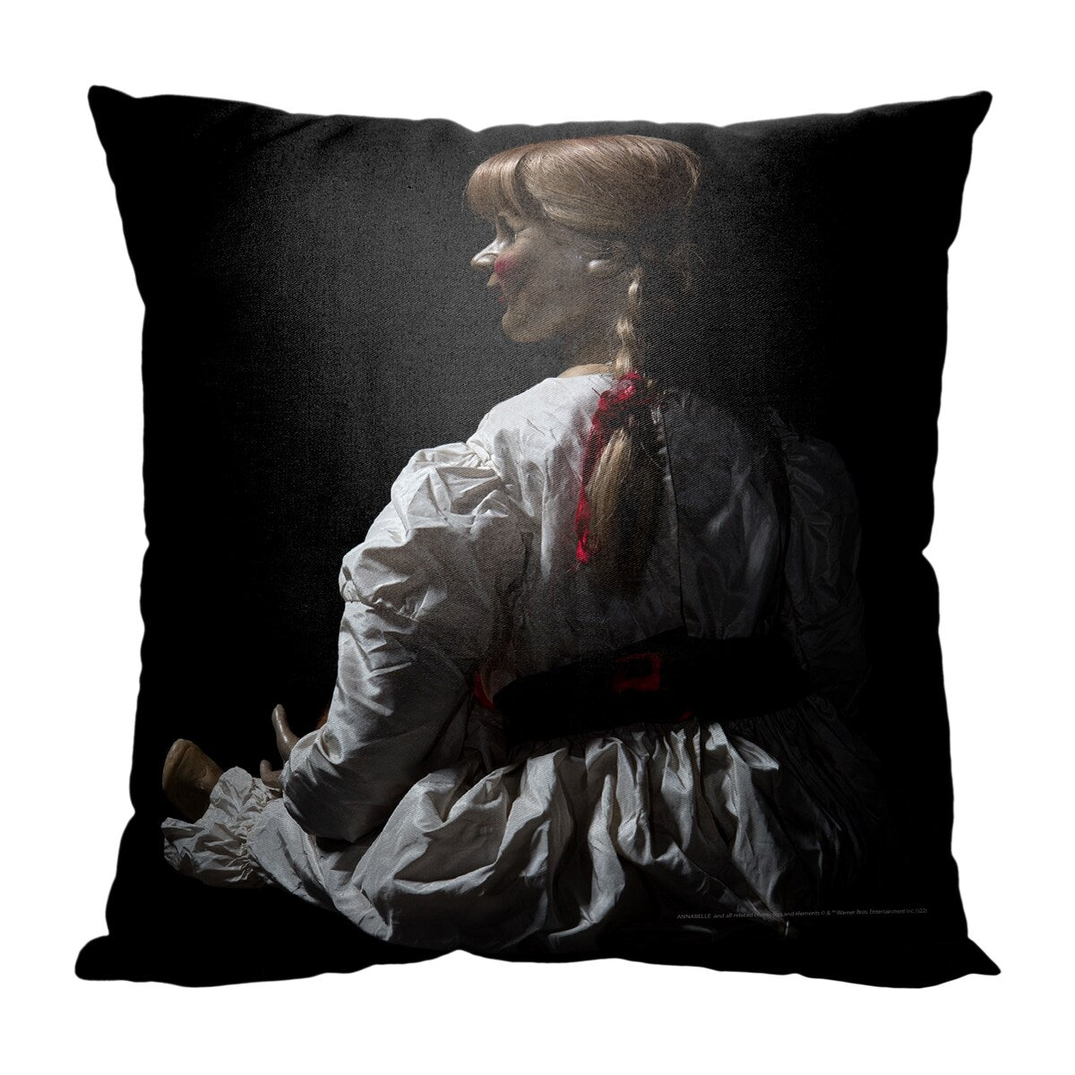 Warner Brothers Horror Annabelle Turn to Face You 18 Inch Throw Pillow