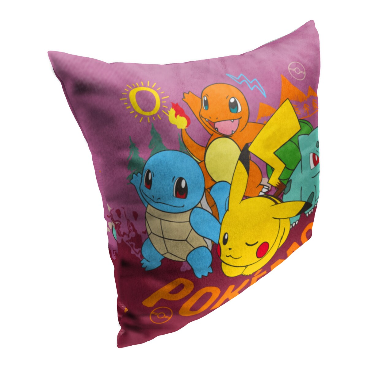 Pokemon Go Outside Printed Throw Pillow - Red