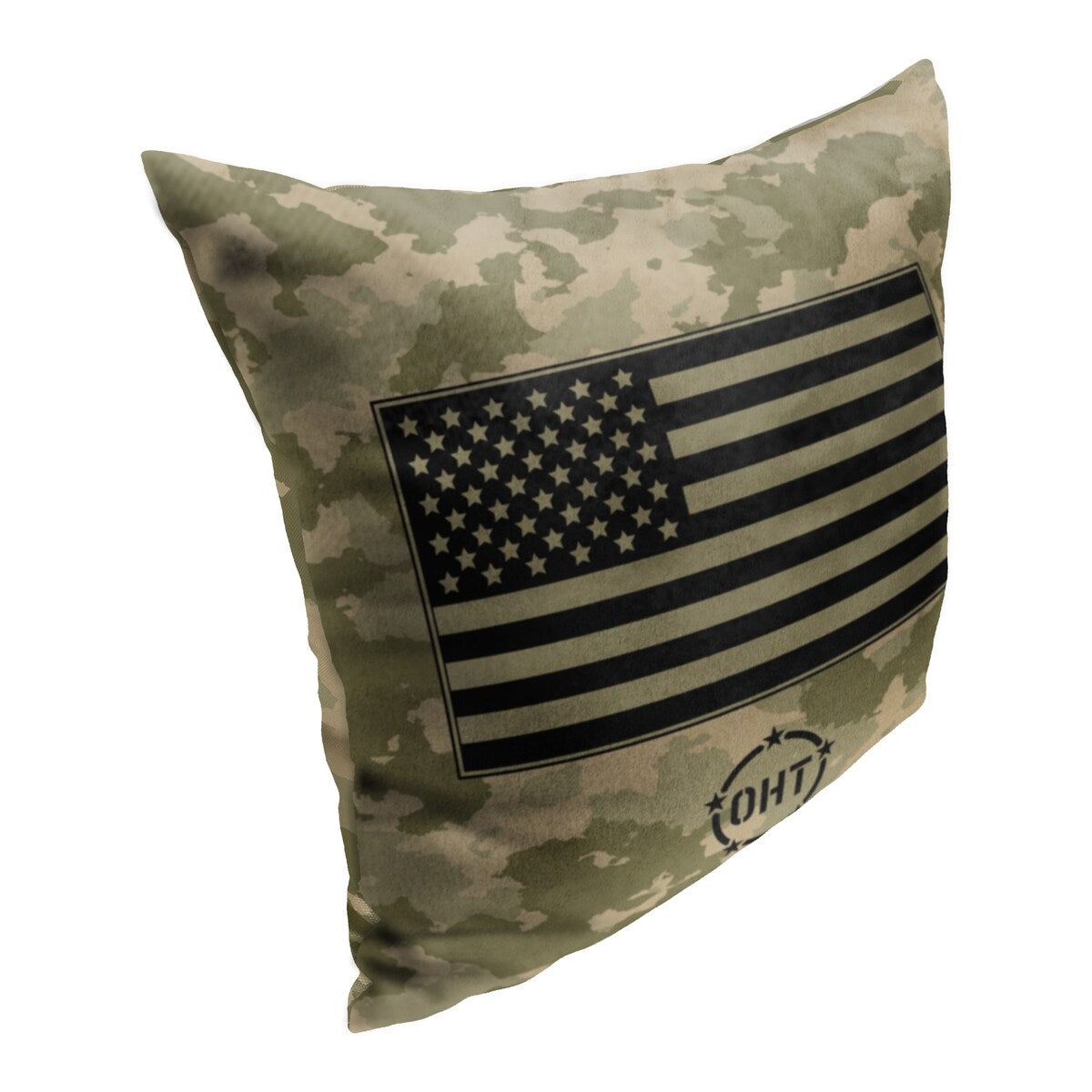 Operation Hat Trick Green Camo 18 Inch Throw Pillow