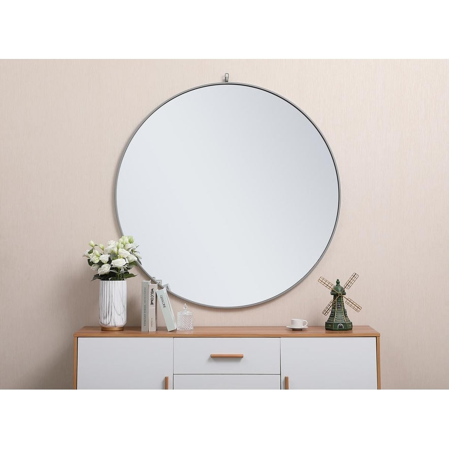 Carson Carrington Labbemala Metal Framed Round Wall Mirror