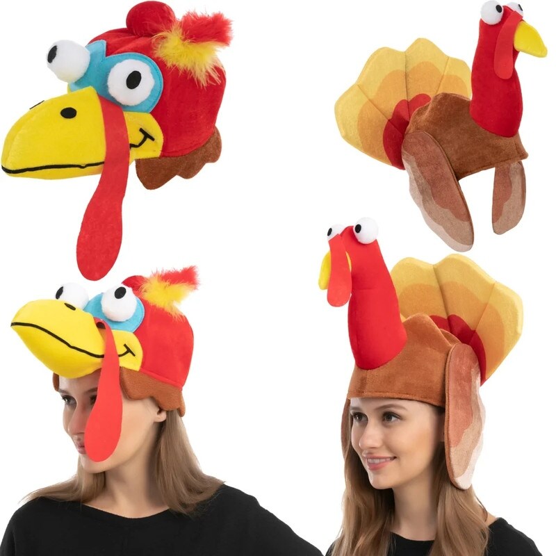 Thanksgiving Turkey Caps: 2-Pack Silly Costume