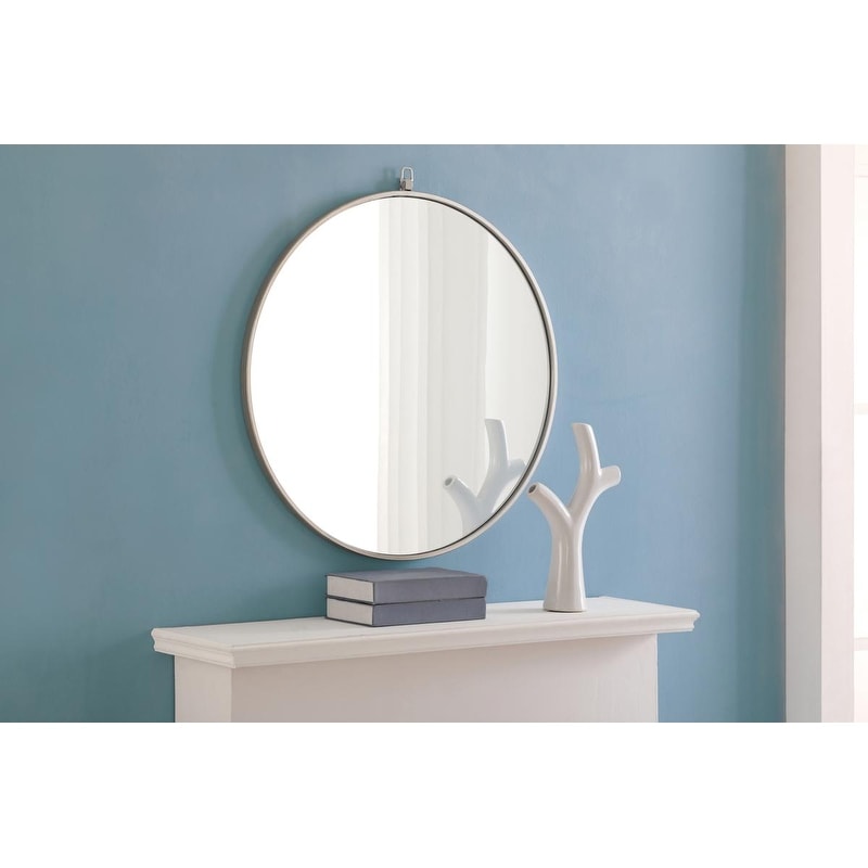 Carson Carrington Labbemala Metal Framed Round Wall Mirror