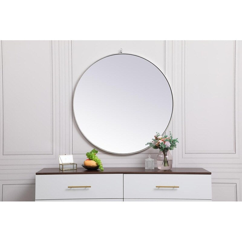 Carson Carrington Labbemala Metal Framed Round Wall Mirror