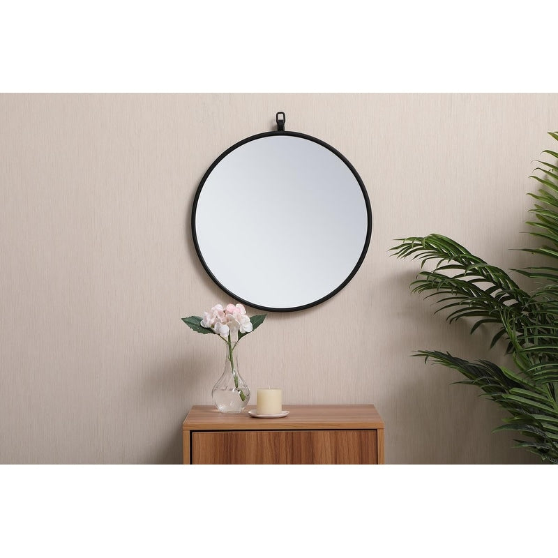 Carson Carrington Labbemala Metal Framed Round Wall Mirror