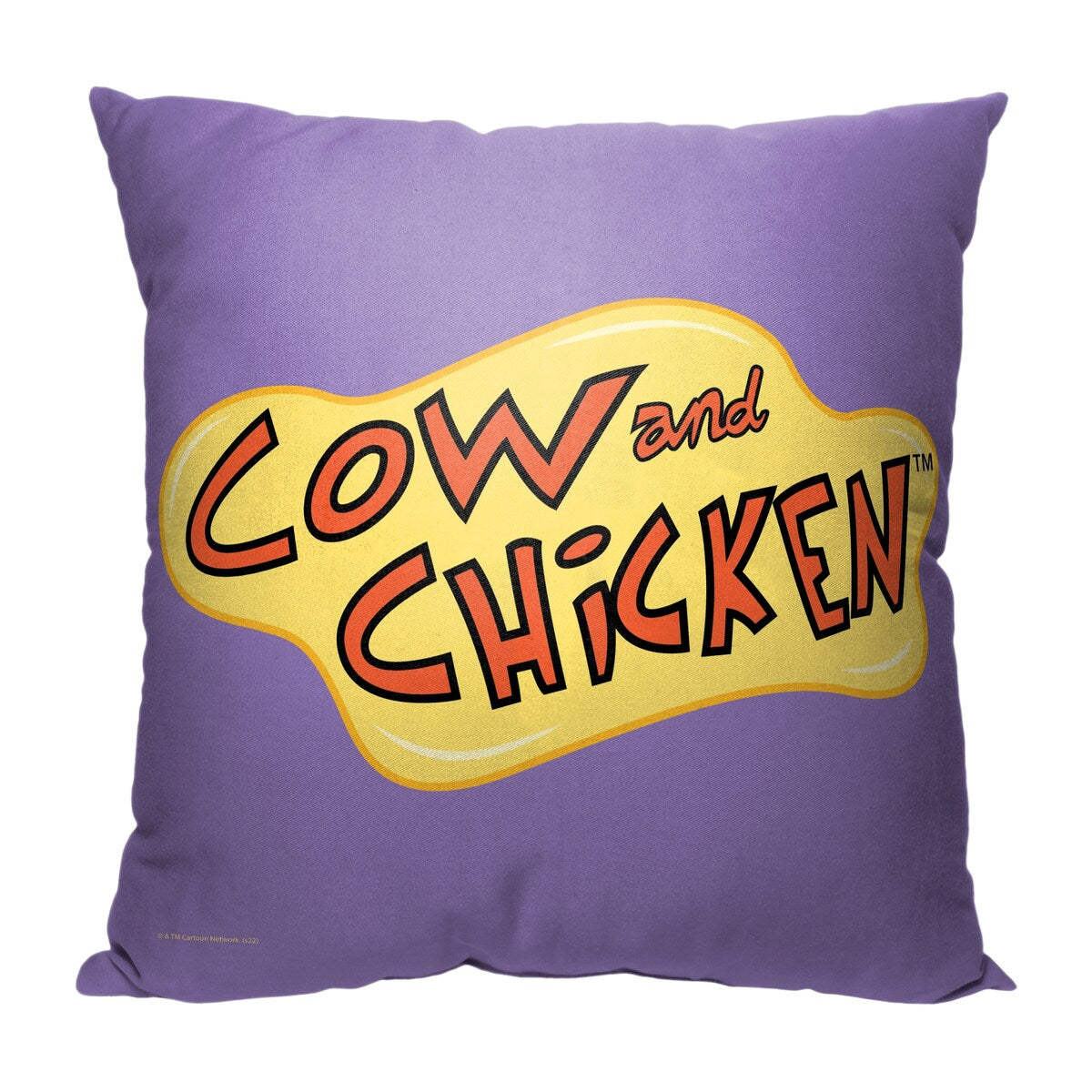 Cartoon Network Cow and Chicken Logo 18 Inch Throw Pillow