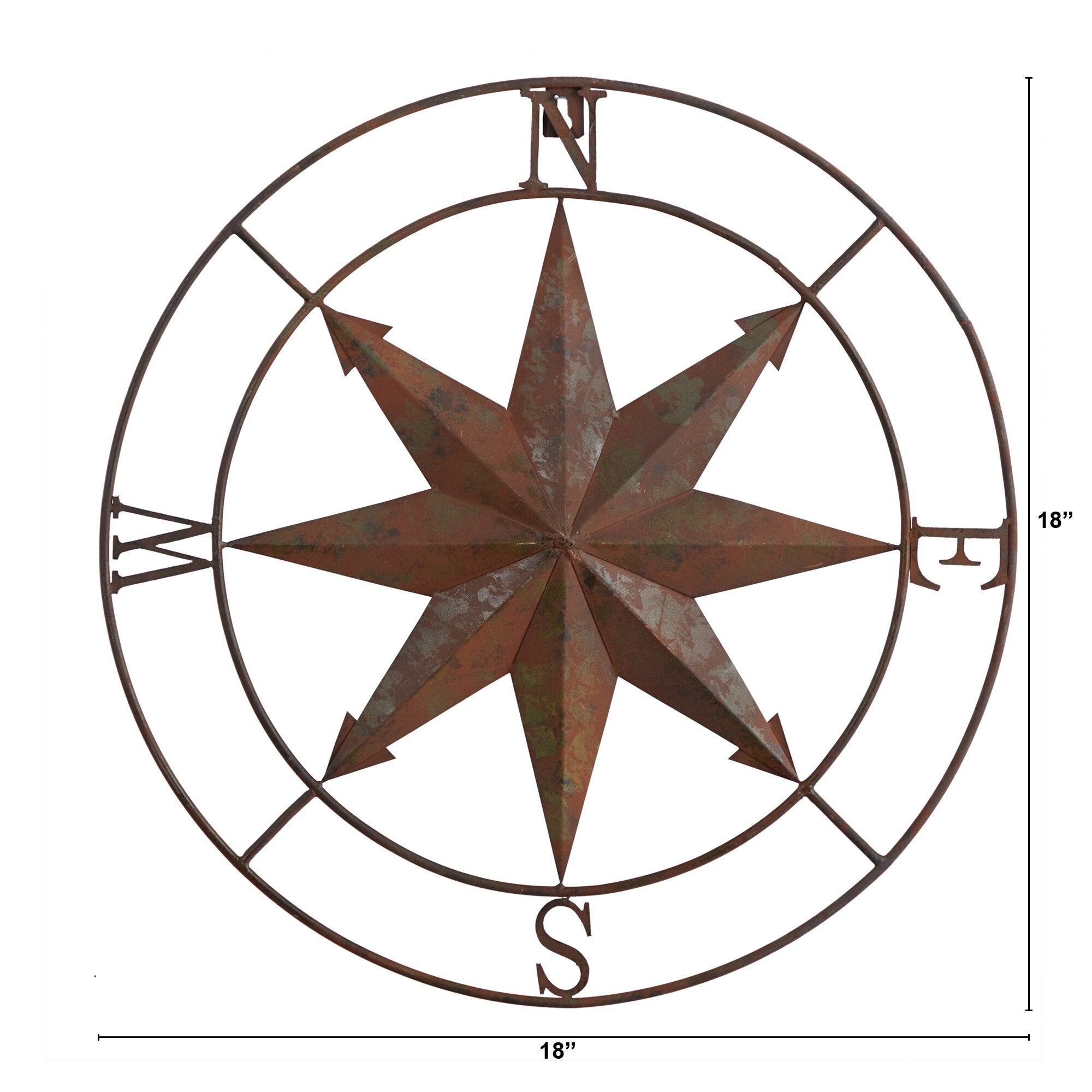 18 Rustic Nautical Metal Compass Wall Art Decor