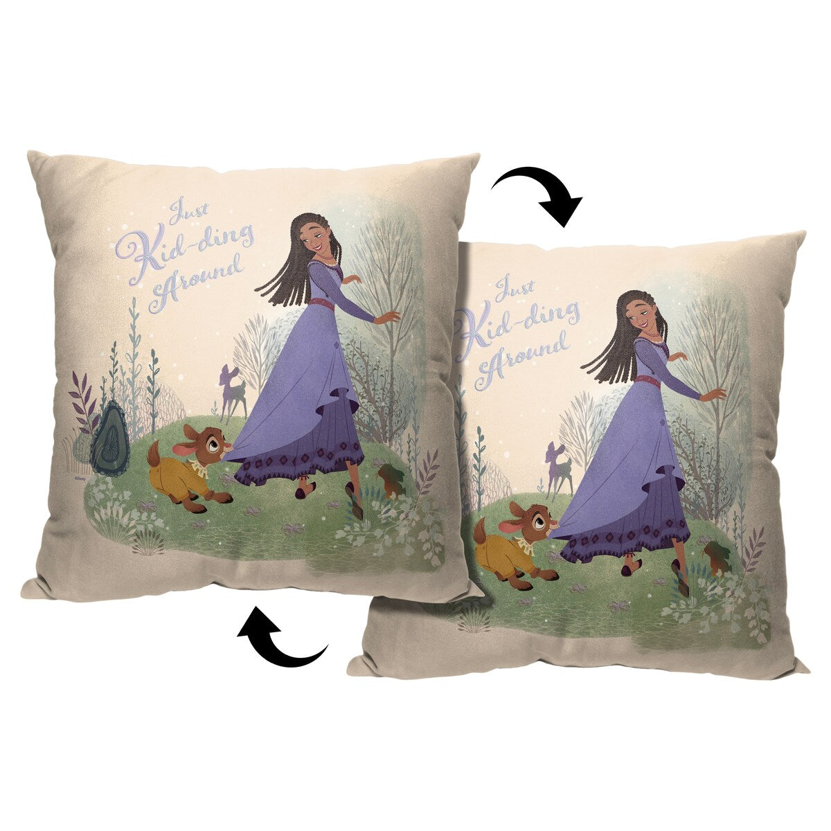 Disney Wish Kidding Around Printed Throw Pillow - White